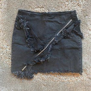 NWT Signature8 Ruffle Detail Denim Skirt